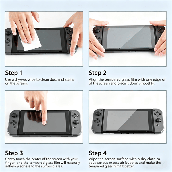 Kompatibel med Switch 2 (3 HD raka paneler)