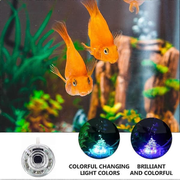 Fisketank Boblelys USB Fargerik LED Akvarium Luftbobler Dekor