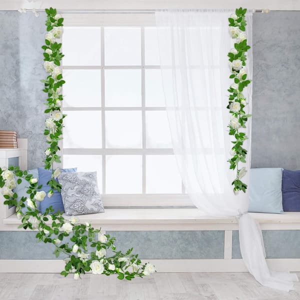 Stykker kunstige blomsterguirlander Kunstige roser blomsterguirlande
