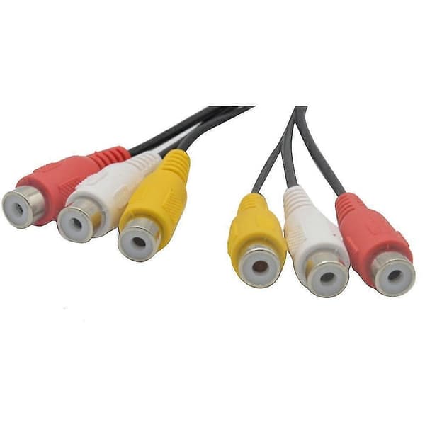 1 kpl 3 RCA uros - 6 RCA naaras jakokaapeli DVD AV audio-videoadapterikaapeli