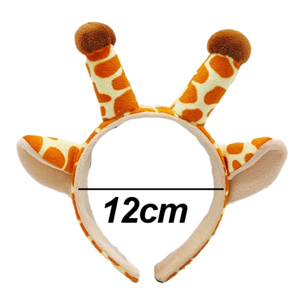 Giraffdräkt set, girafföron, näsa, svans och fluga,