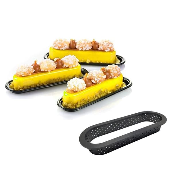 8 STK Kakeform Perforert Kutter Ovalformet Mousse Sirkelring Pi