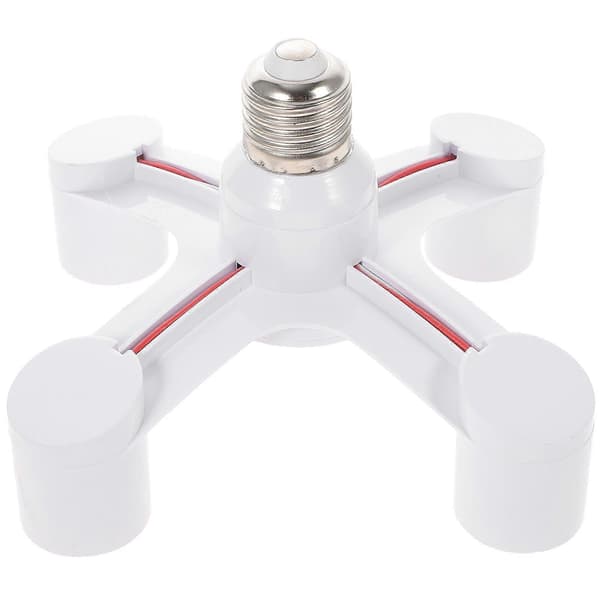 Lamphållare Splitter Lamphållare 4-grenars Adapter E26/E27 Glödlampa Förlängare