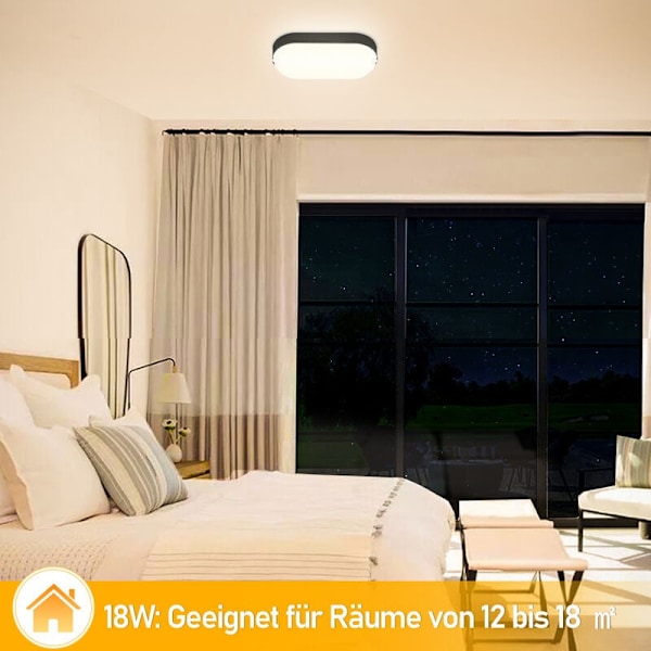 Infälld Lampa För Våtrum, Energieffektiv 15W Oval LED Bulkhead Med Fuktsäker Design Och Högintensiv 5730 LED Patch Ljuskälla,