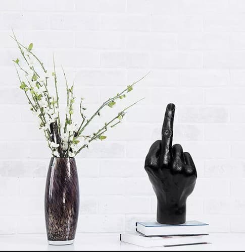 Langfingerstatue Pynt Hjemmekontor Dekortilbehør