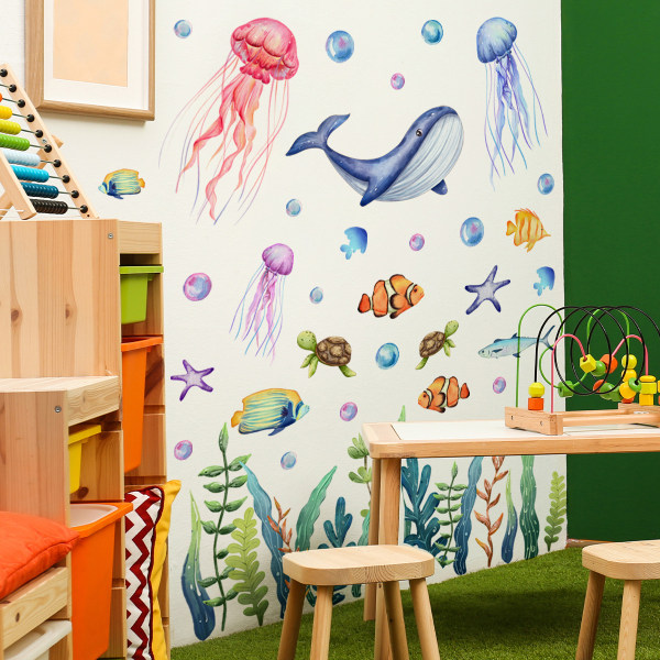 Under The Sea Wall Decals - Ocean Fish Wallpaper för Nursery,