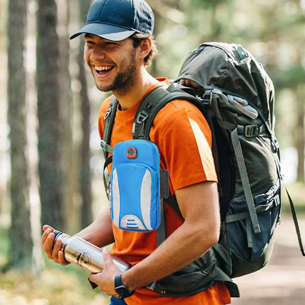 Stänksäker nylon tyg unisex arm med sporttelefon armhylsa handledsväska axelväska