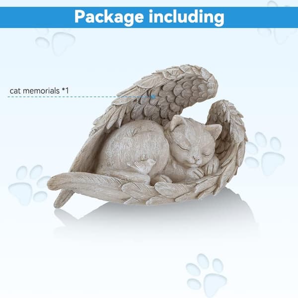 Engle mindekatstatue mindes vores tabte pelsbaby, kattefigur