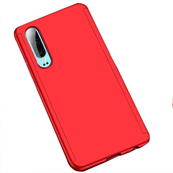 Elegant, Stødabsorberende, Etui, 360, Huawei P30 Röd