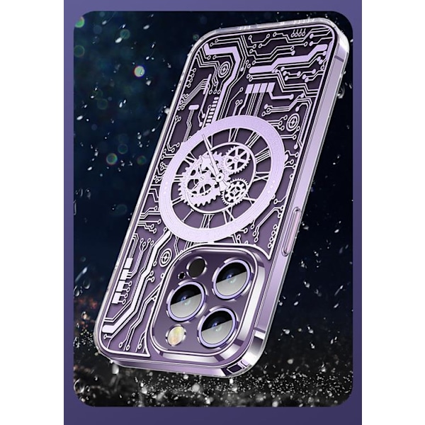 iPhone 14 Mobilskal Magsafe Mechanical - Silver