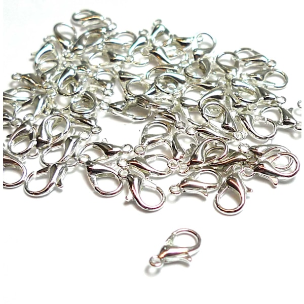 Lås till Halsband/Armband - Silverpläterade 10-Pack