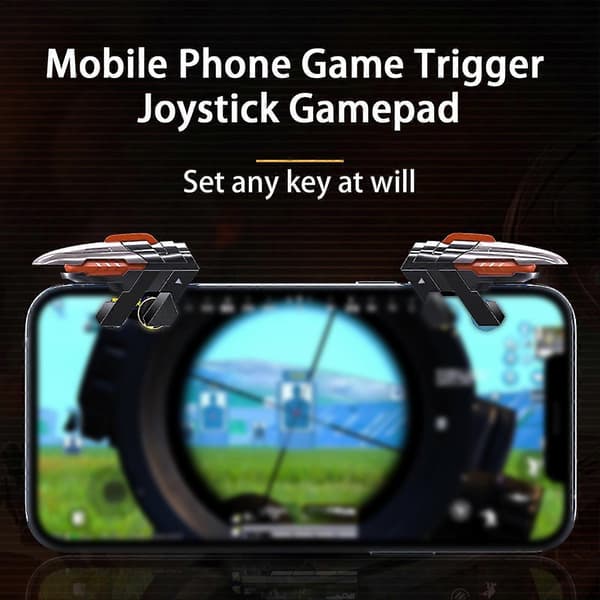 Mobil Spilcontroller Hurtig Respons Lav Latens Høj Sensitiv Ultralet Bred Kompatibel Mobil Spilcontroller 6 Finger Trigger Joystick Telefon