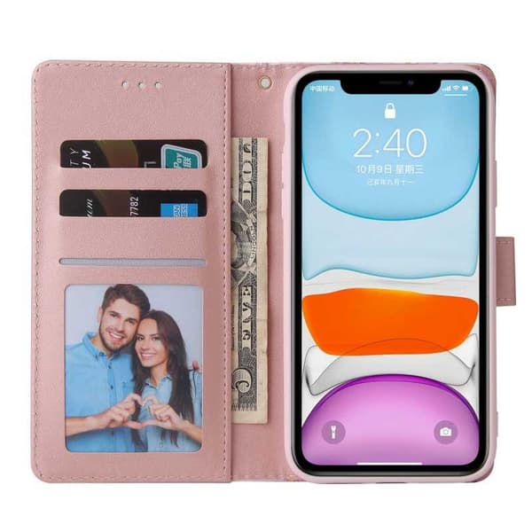 iPhone 11 Trendy Pungcover Sparkle 4-RUM Pink