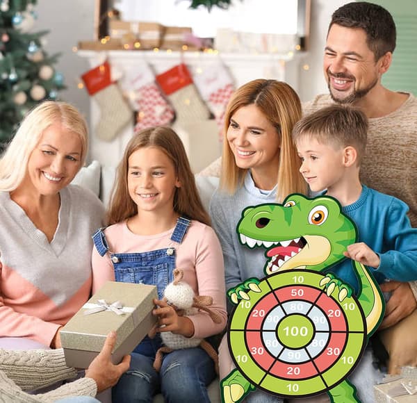 Dinosaur Legetøj til 3-9 År, 73cm, Dinosaur Velcro Dartboard w