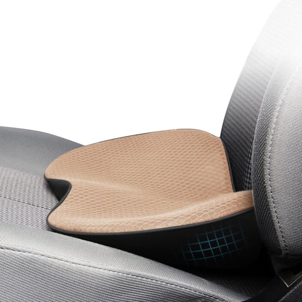 Ländryggsstödskudde i Memory Foam, Ergonomisk Design Sciatica Smärtlindring för Korta Individer, Andningsbart Meshöverdrag