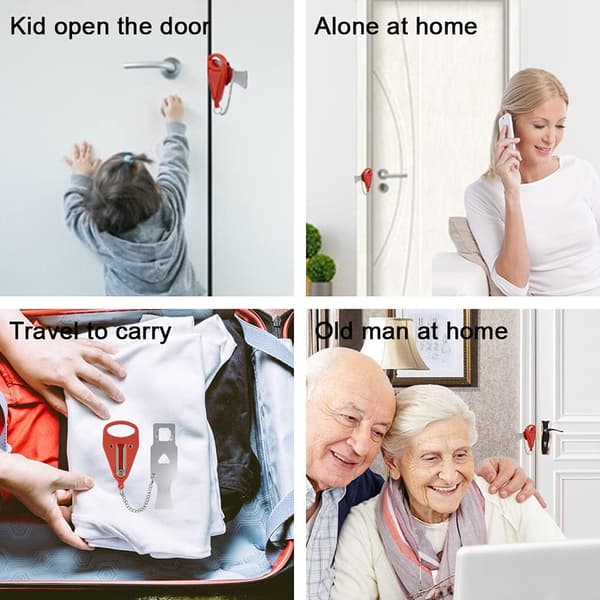 Bärbart dörrlås, reselås, dörrlås, skollås även för