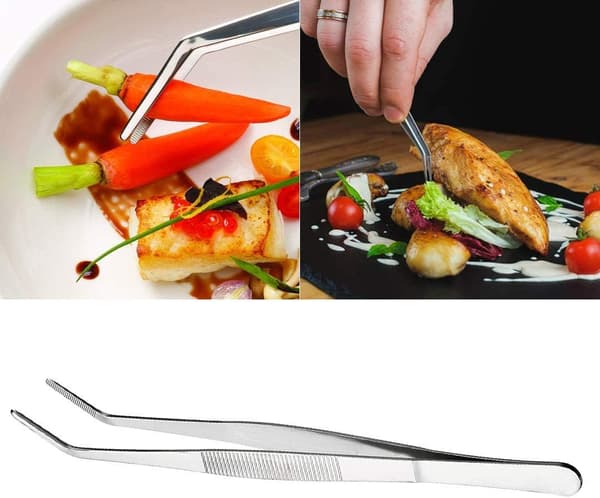 30 cm lange grillpincet i 304 rustfrit stål, tang til køkkenet