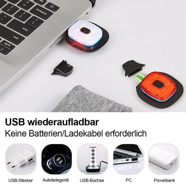 Lue og skjerf Lue med LED-lys LED-lue Opplyst hodelyktlue
