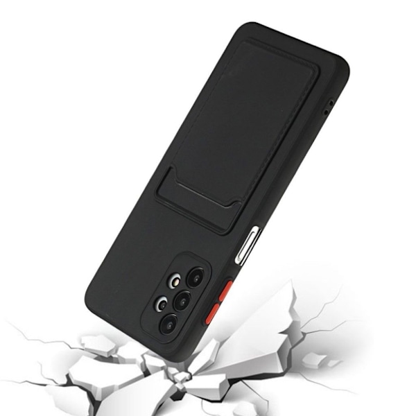 Svart slot korthållare skal skydd Samsung A53/A33/A13/A52/A12 - Svart A33 5G Samsung Galaxy fodral