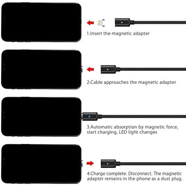iPhone-laddarkabel Lightning-kabel [3-pack 2M] iPhone-kabel