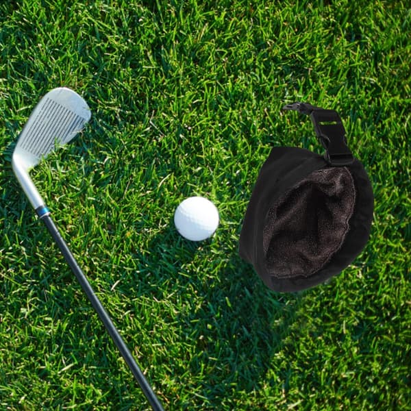 Golfkølle og golfbold rengøringstaske, bærbar golfboldrenser, W