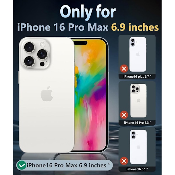 iPhone 16 Pro Max Matt Svart Magsafe Deksel
