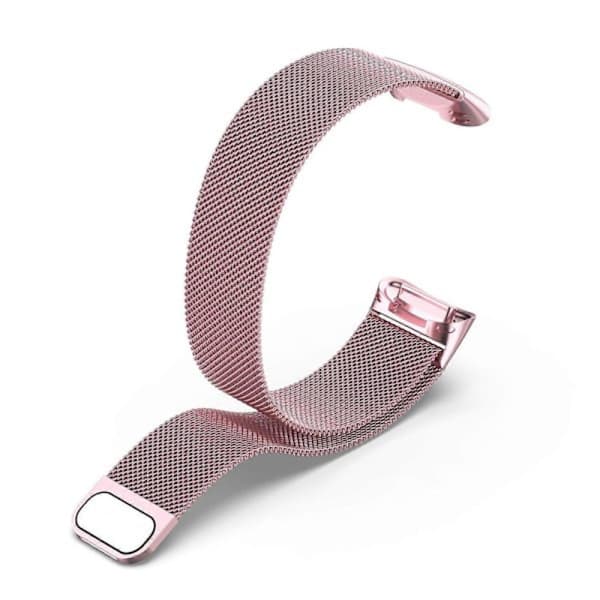 Milano magnetisk metallrem for Fitbit Charge 5 Rosegull Pink
