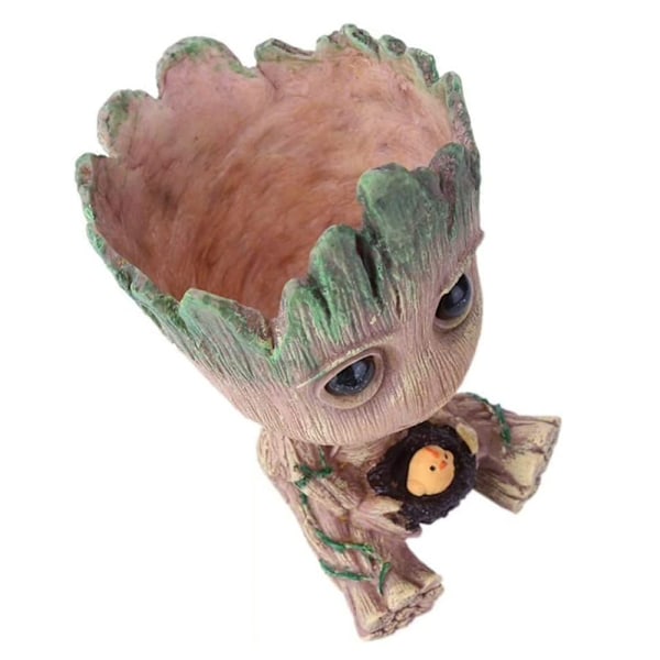 Baby Groot Blomkruka, Multifunktionella Små Krukor, Perfekt Som Rolig Present, Miljövänlig Resin, Detaljerad Replika För Hemmakontor Trädgårdsdekor (Perfekt Present)