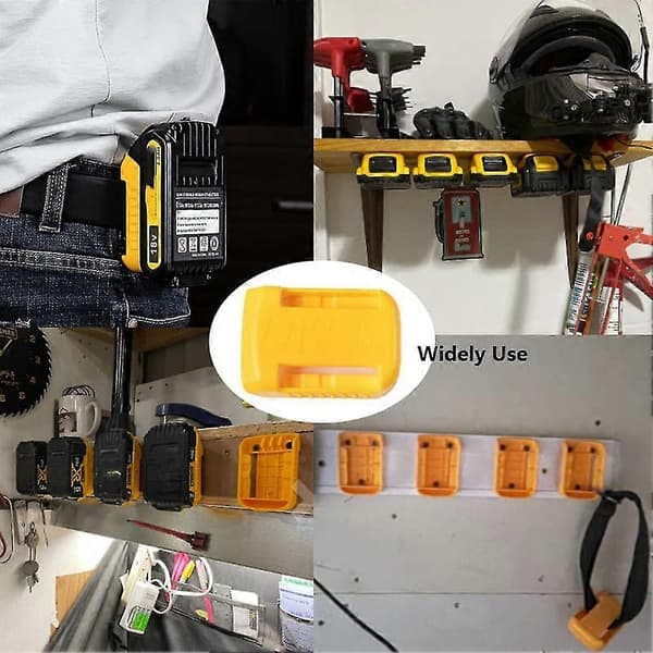 1 Pakke Holdere til Batteri 18v 20v 60v Vægmontering Hylde Bælte & Adapter til Lithium Batteri 20v Max