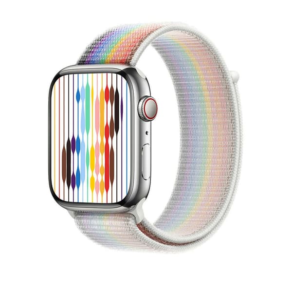 Apple Watch Sport Loop Pride Hvid 42 / 44 / 45 MM
