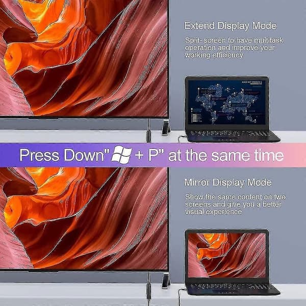 USB-C till HDMI-adapter 4K för Mac OS, kompatibel med Macbook Pro 2019 - 2-pack