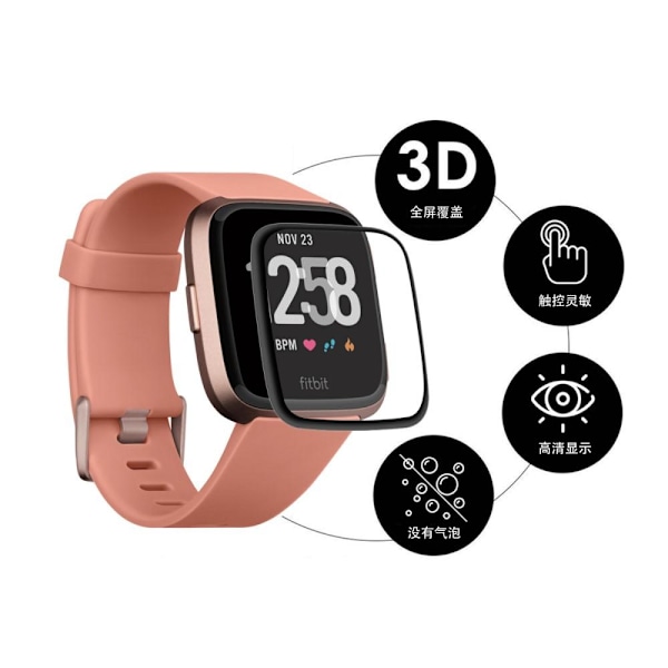 HAT PRINCE Heltäckande Skärmskydd Till Fitbit Versa 3/Fitbit Sen