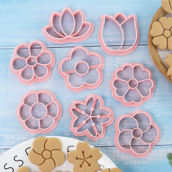 8st/ Set Blomma Form Cookie Form Cookie ter Baking Tools Party
