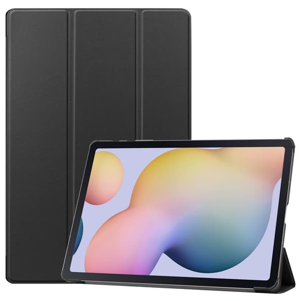 Galaxy Tab S7 Plus, S8 Plus, 12.4 tuumaa, Kotelo, Kolmiosainen, Musta
