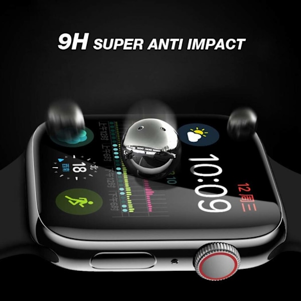UV Ljus Displayskydd i härdat glas till Apple Watch 40mm Transparent