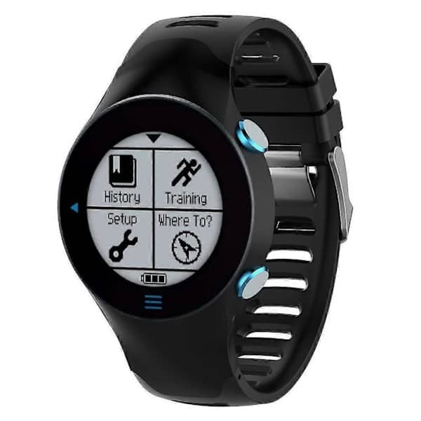Silikone armbåndsur til Garmin Forerunner 610 jkw Sort Black