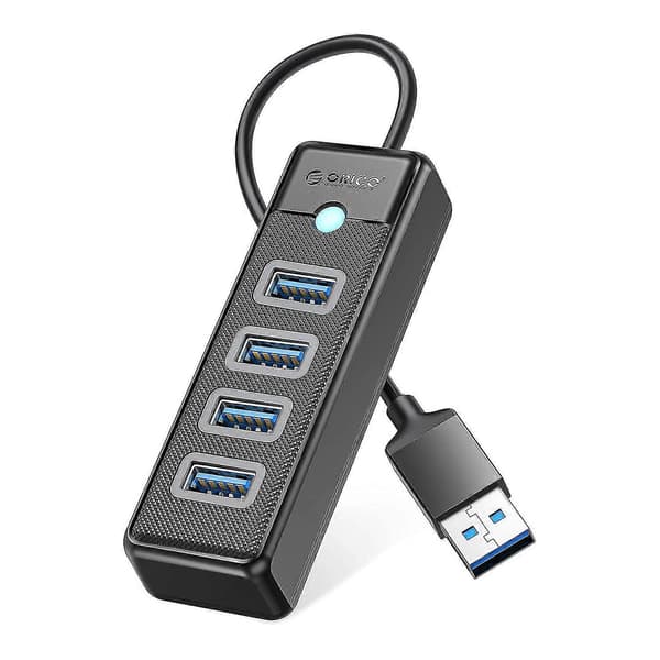 4-ports USB 3.0 Hub, USB-splitter til bærbar computer, Multi USB-portudvider, Dataoverførsel kompatibel med