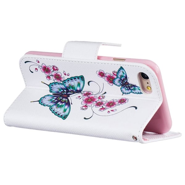 Plånboksfodral Apple iPhone 8 – Fjärilar och Blommor