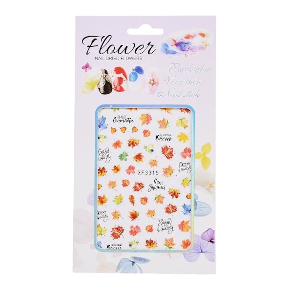 2 stora ark nagelstickers blommor slumpas