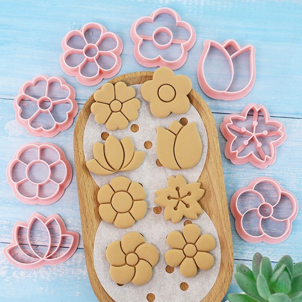 8st/ Set Blomma Form Cookie Form Cookie ter Baking Tools Party