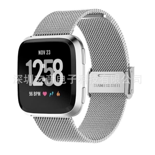 Fitbit Versa 2 Milanesisk Loop i rostfritt stål klockarmband med m svart roségull