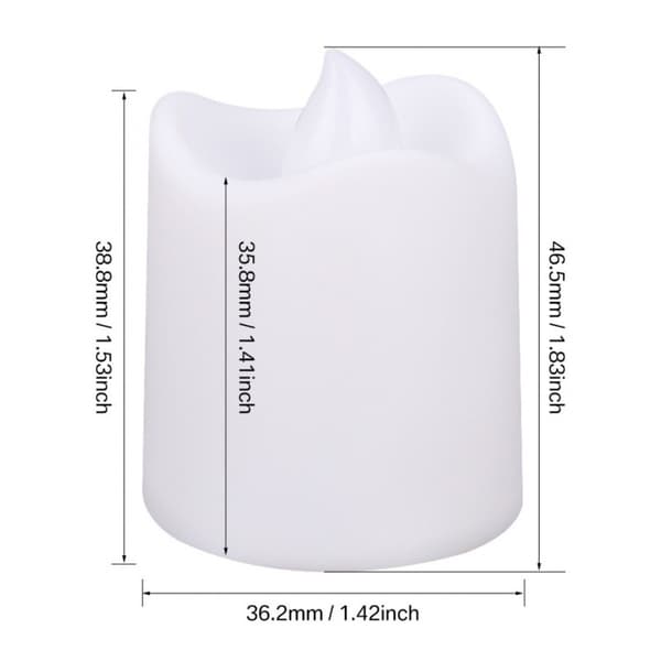 LED-lys 24 fyrfadslys LED-lys flimrende stearinlys varm hvid