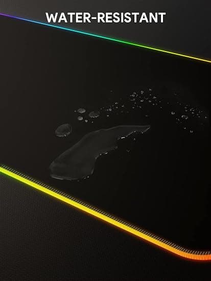 XXL Gamer RGB Musematte, 900x400x4 mm Stor Gaming Musematte med