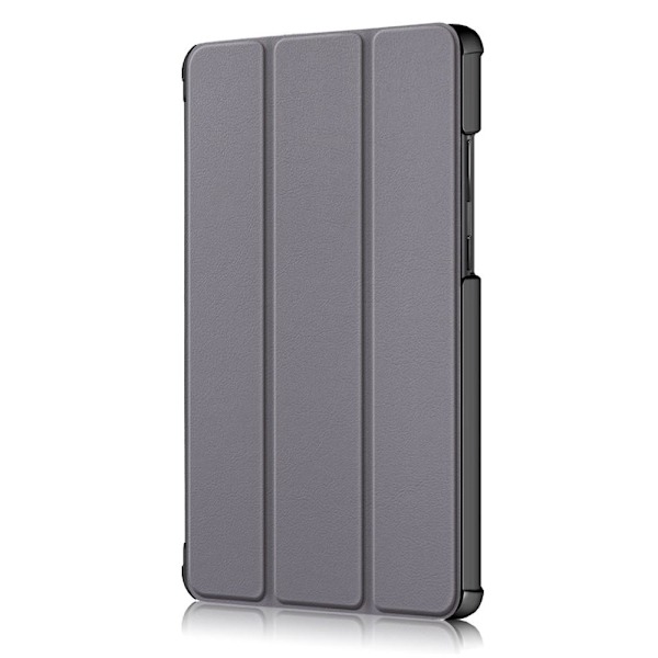 Lenovo Tab M8 2nd Gen (HD) Litchi Tri-Fold Fodral Grå Grey Grå