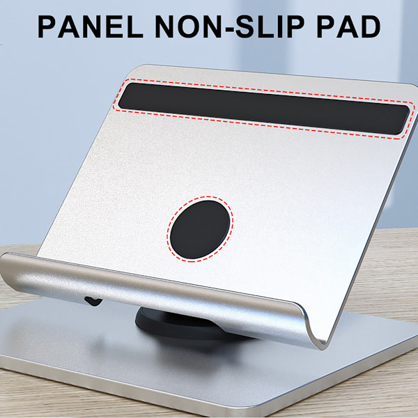 Smart enhetsställ för skrivbord, utmärkt tillverkat för 4-12,9 tums enheter, säkerställer en stabil och ergonomisk tittarupplevelse, i elegant silver
