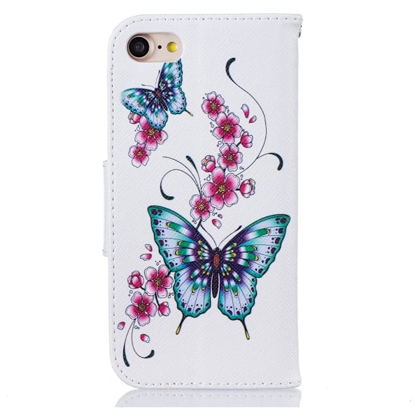 Plånboksfodral Apple iPhone 8 – Fjärilar och Blommor