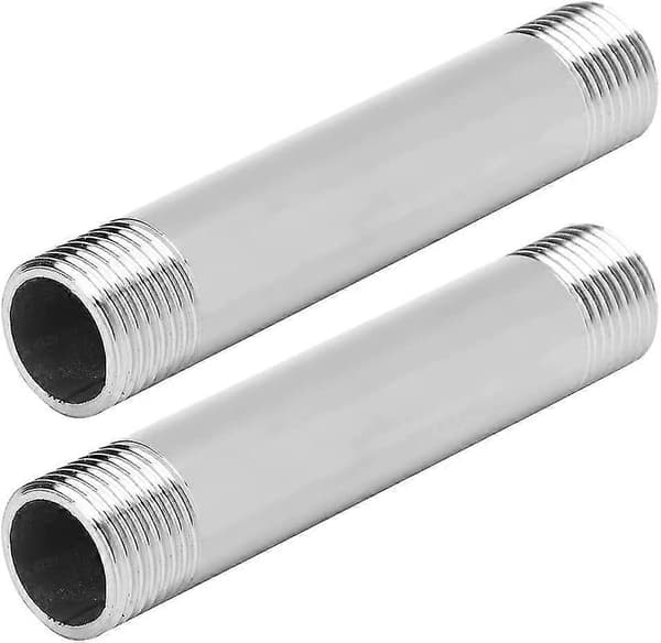 98mm gängade rörkopplingar i rostfritt stål för män (2 st) (storlek: 3/4\"bsp)