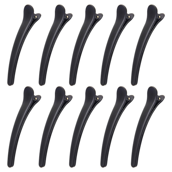 10x Professionelle Hårklemmer - Sort Sort