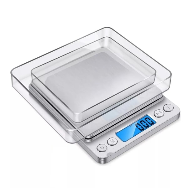 Kökselektronisk våg 0,1 g Hög precision Mini bärbar LCD-display Digital matvåg för smycken