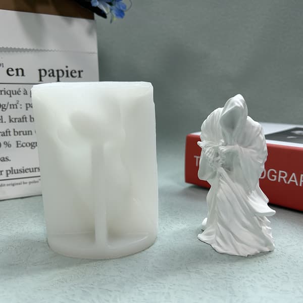 Silikonljusform, 3D-kub mystisk krigare ljustillverkning